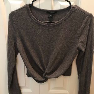 Forever 21 Grey Knot Sweater